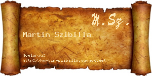 Martin Szibilla névjegykártya